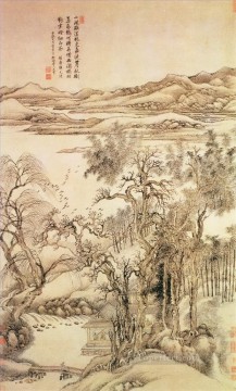 中国 Painting - 秋の古い中国の王輝の木